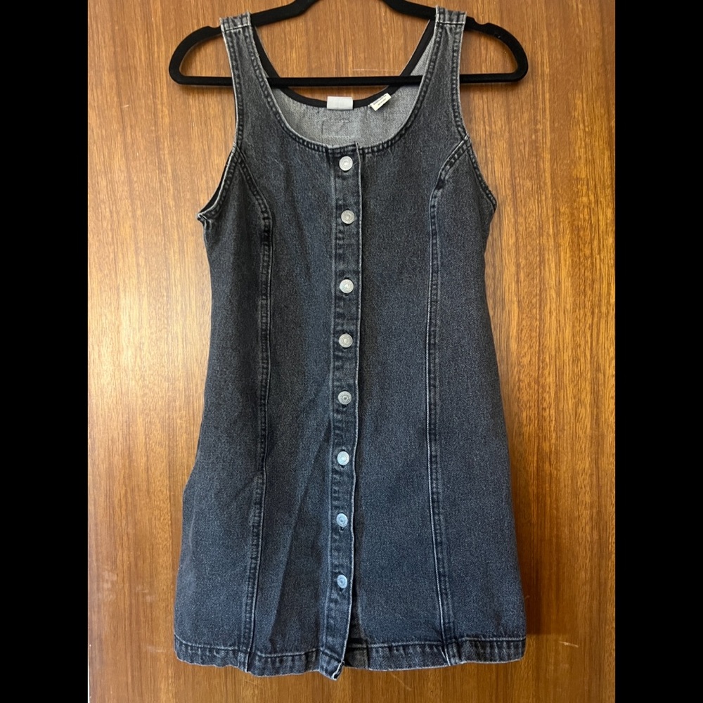 Levi’s Black Denim Button-Down Mini Dress